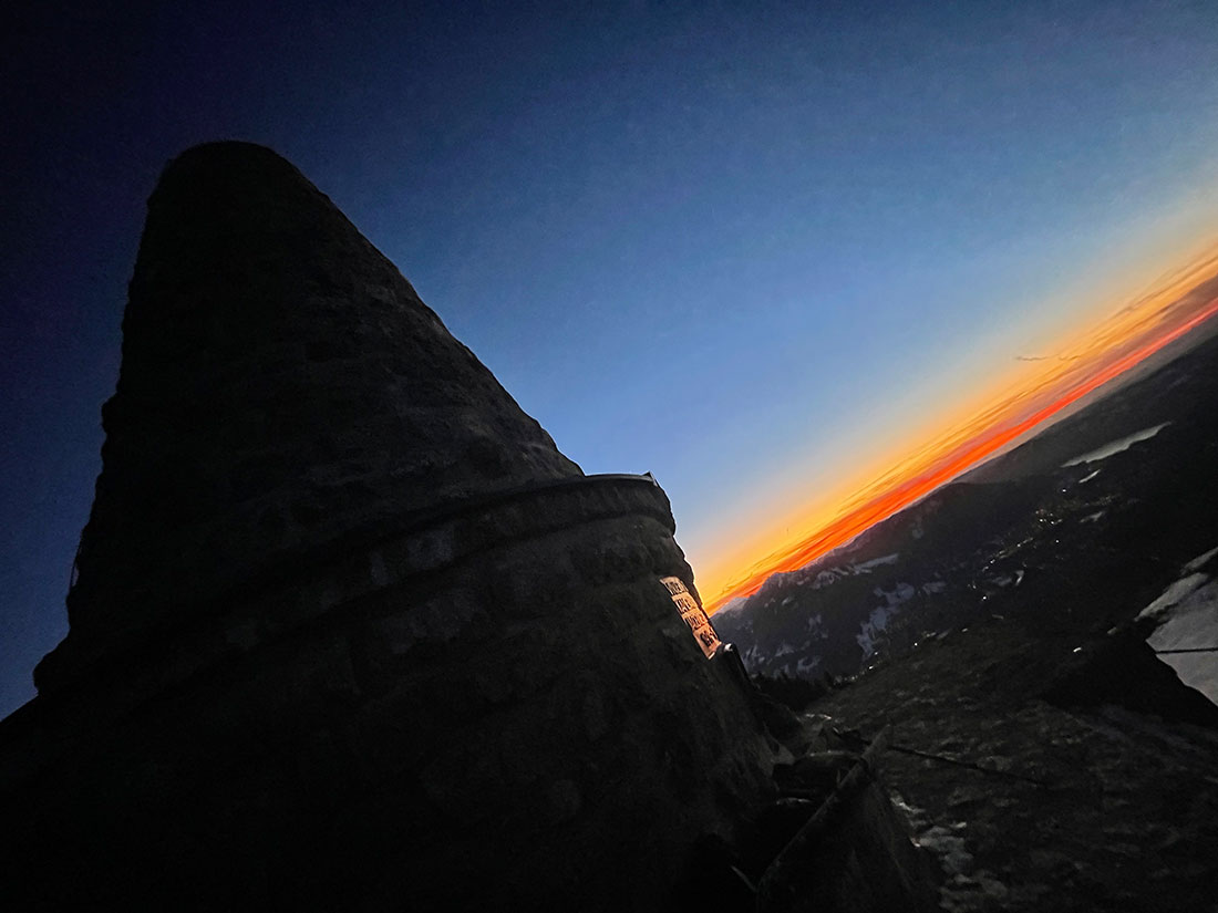 Sonnenuntergang am Berg, Wandererlebnisse